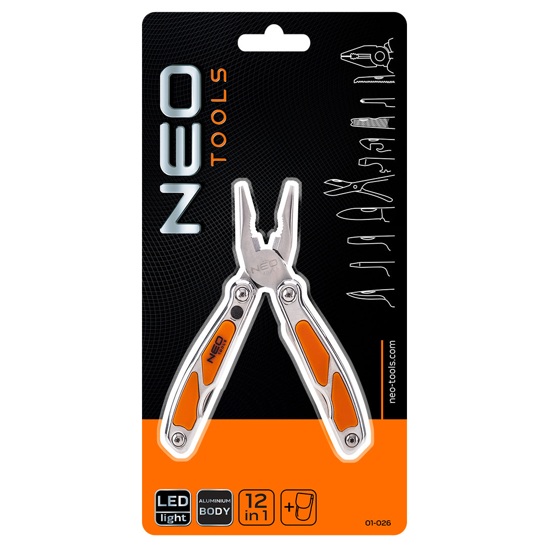Multifunkčné náradie, 12 prvkov, s LED od NEO TOOLS nájdeš na naravis.sk