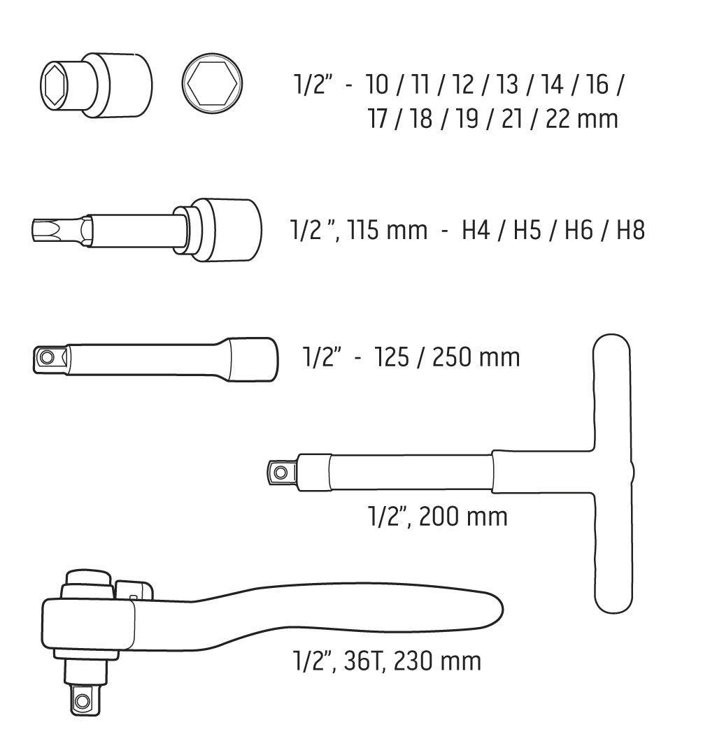 Nástrčné kľúče 1000V, 19 ks od NEO TOOLS nájdeš na naravis.sk