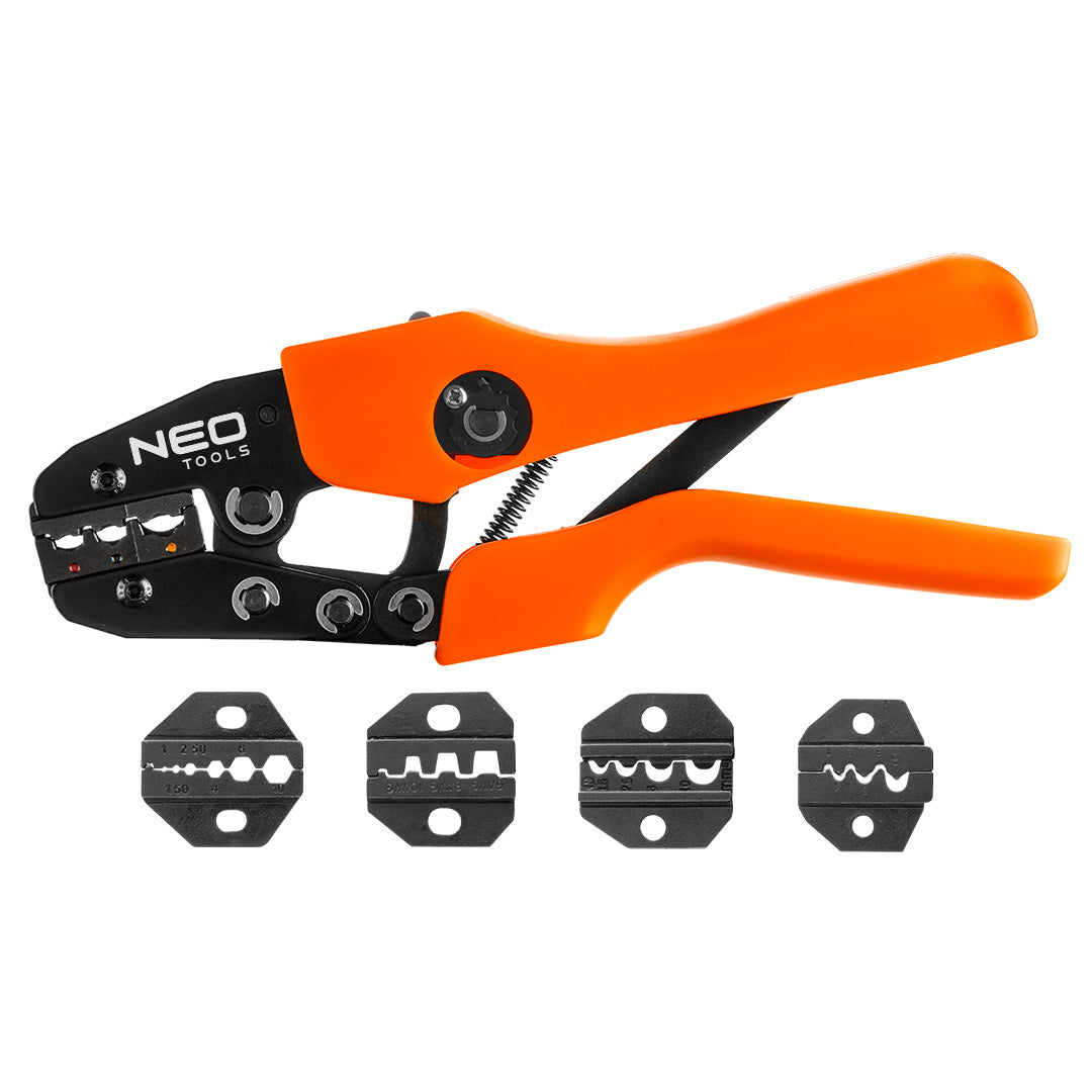 Kliešte na krimpovanie koncoviek, súprava 5 čeľustí od NEO TOOLS nájdeš na naravis.sk