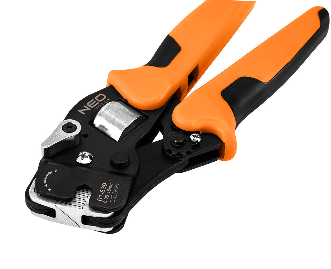 Krimpovacie kliešte CRV 230 mm, samonastavovacie 0,08 -16 mm2, AWG 26-5 od NEO TOOLS nájdeš na naravis.sk