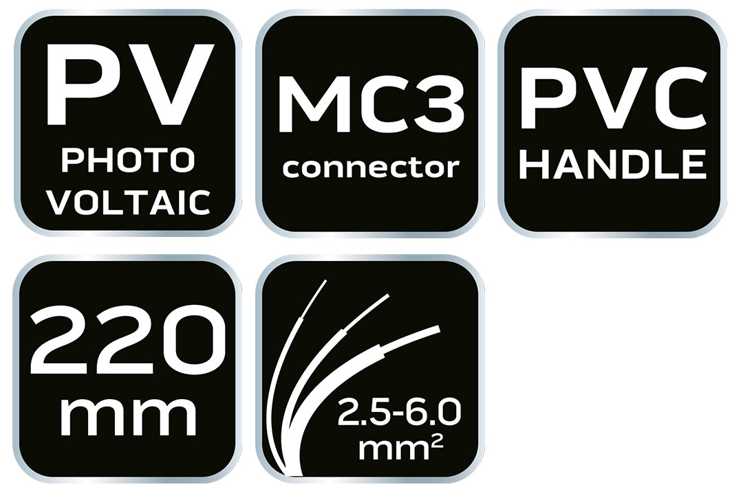 Lisovacie kliešte na fotovoltaické konektory MC3 od NEO TOOLS nájdeš na naravis.sk