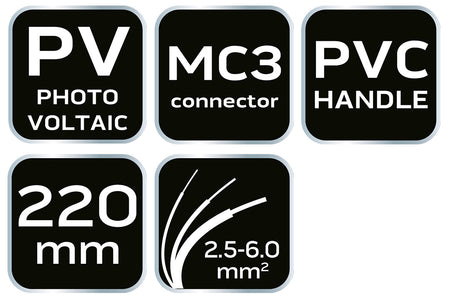 Lisovacie kliešte na fotovoltaické konektory MC3 od NEO TOOLS nájdeš na naravis.sk