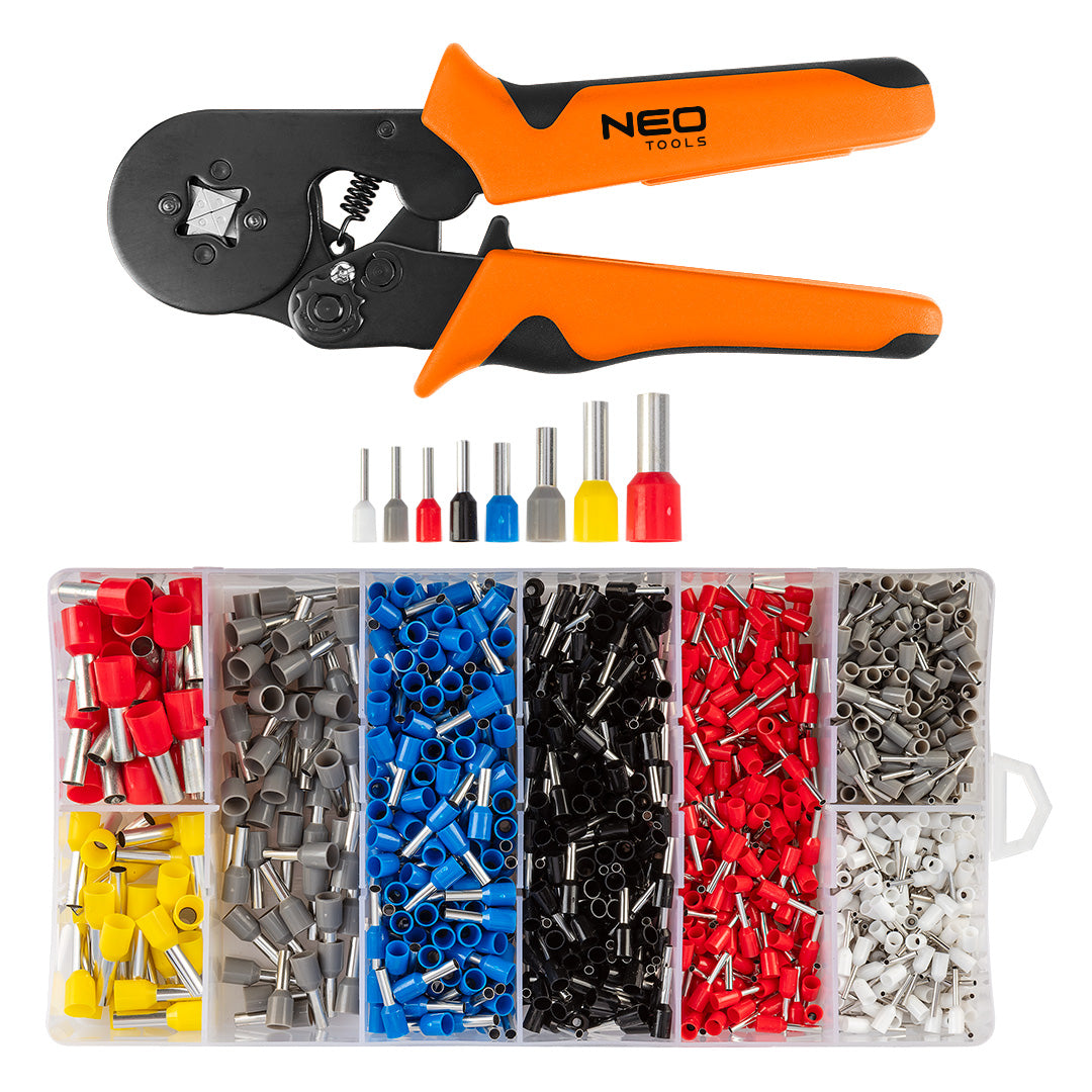 Krimpovacie kliešte 205 mm + 1200 objímok od NEO TOOLS nájdeš na naravis.sk