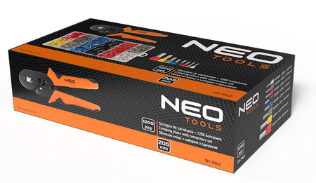 Krimpovacie kliešte 205 mm + 1200 objímok od NEO TOOLS nájdeš na naravis.sk
