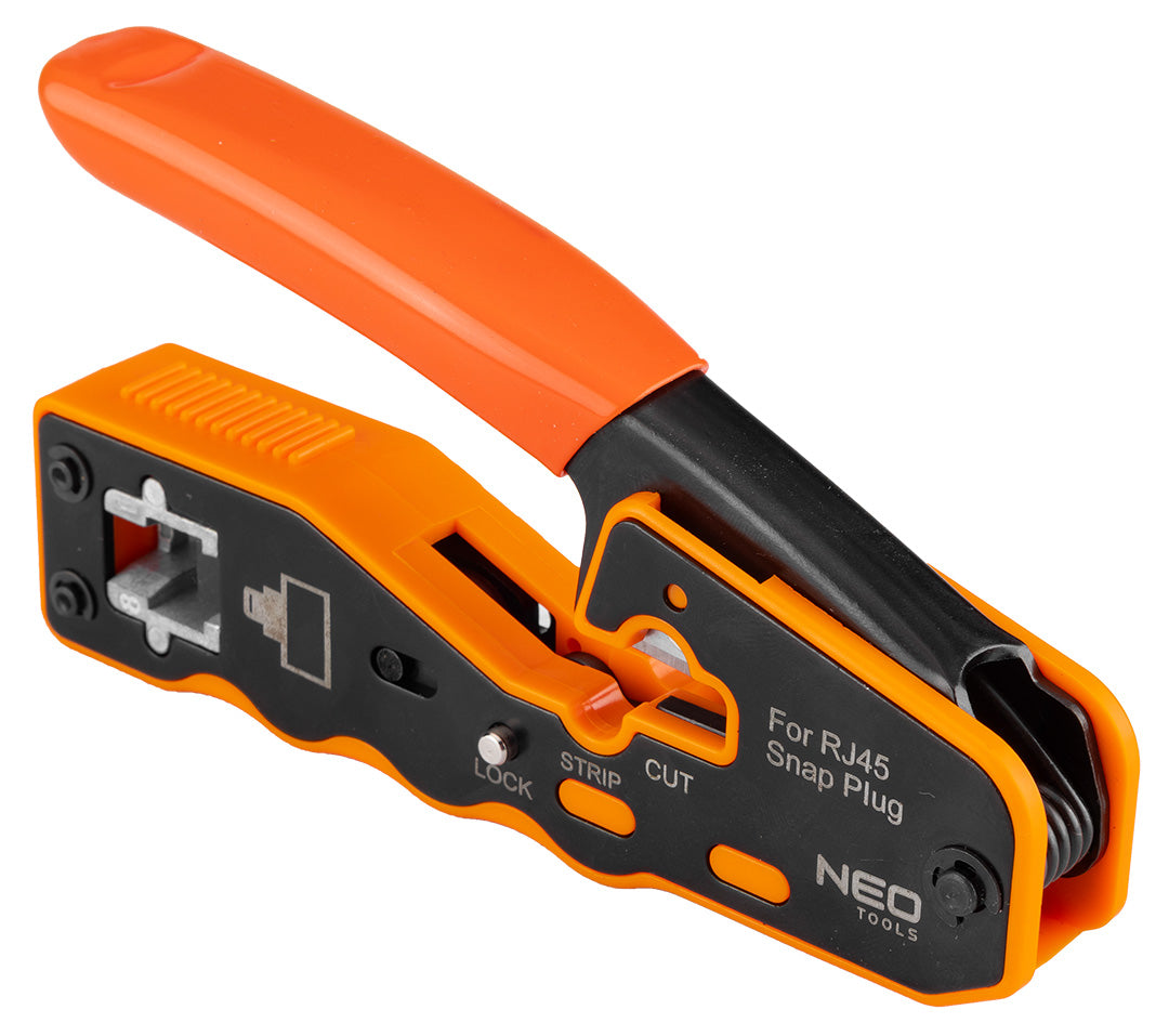 Krimpovacie kliešte pre priechodné konektory RJ45 od NEO TOOLS nájdeš na naravis.sk