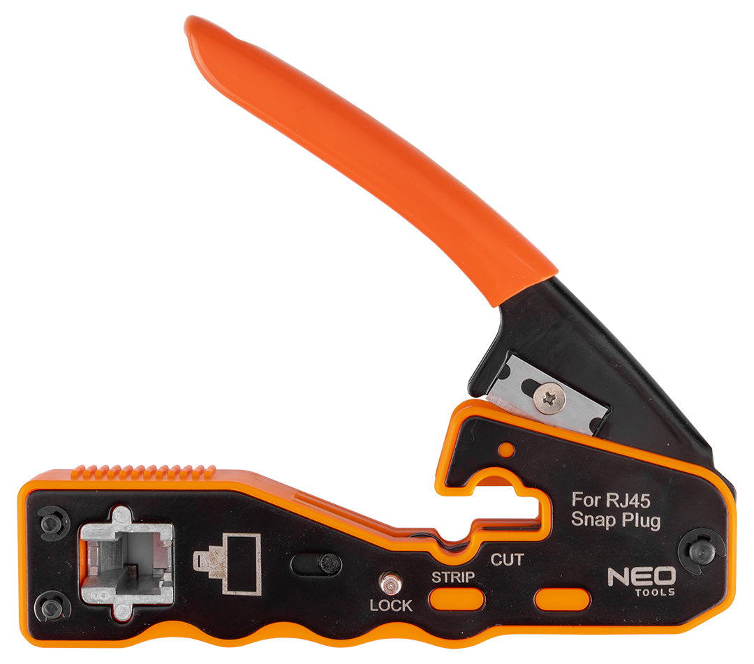 Krimpovacie kliešte pre priechodné konektory RJ45 od NEO TOOLS nájdeš na naravis.sk