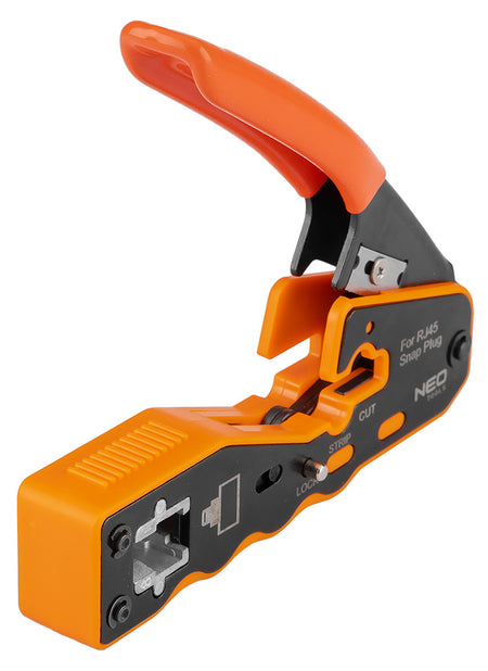 Krimpovacie kliešte pre priechodné konektory RJ45 od NEO TOOLS nájdeš na naravis.sk