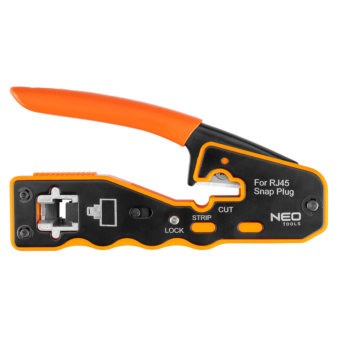 Krimpovacie kliešte pre priechodné konektory RJ45 od NEO TOOLS nájdeš na naravis.sk