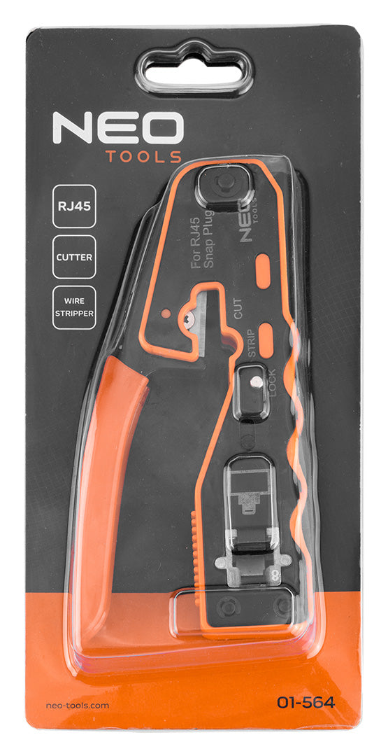 Krimpovacie kliešte pre priechodné konektory RJ45 od NEO TOOLS nájdeš na naravis.sk