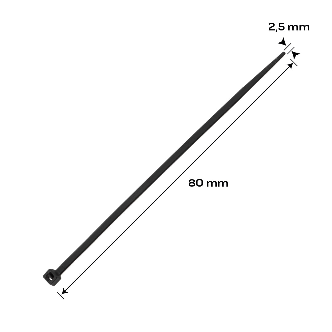 Káblové pásky EXTREME 2,5 × 80 mm, čierne, 100 ks. od NEO TOOLS nájdeš na naravis.sk