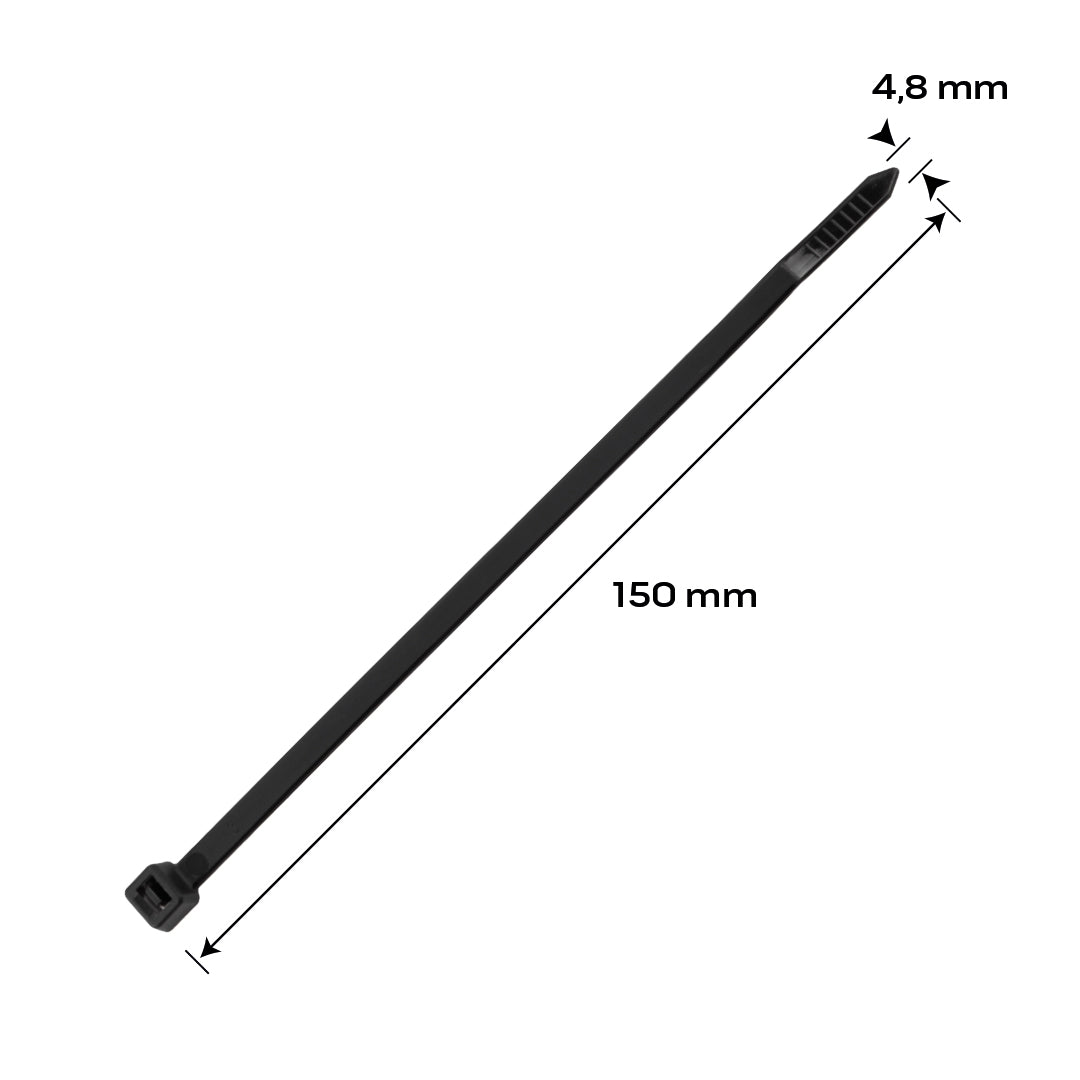 Káblové pásky EXTREME 4,8 × 150 mm, čierne, 100 ks. od NEO TOOLS nájdeš na naravis.sk