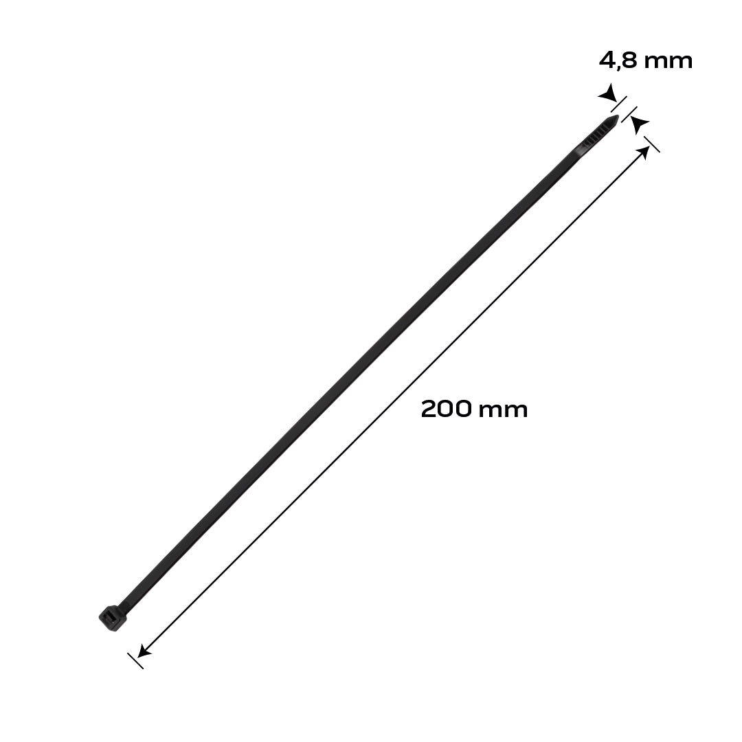 Káblové pásky EXTREME 4,8 × 200 mm, čierne, 20 ks. od NEO TOOLS nájdeš na naravis.sk