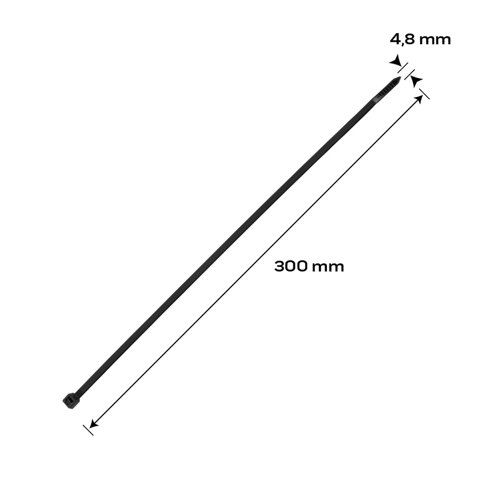 Káblové pásky EXTREME 4,8 × 300 mm, čierne, 20 ks. od NEO TOOLS nájdeš na naravis.sk
