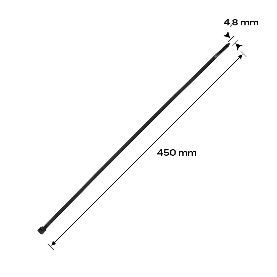 Káblové pásky EXTREME 4,8 × 450 mm, čierne, 50 ks. od NEO TOOLS nájdeš na naravis.sk