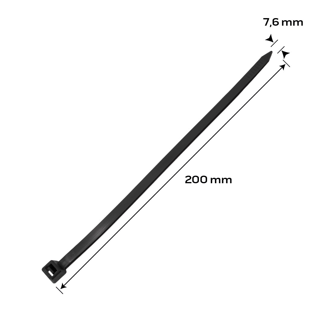 EXTRÉMNE zipsy 7,6 × 200 mm, čierne, 50 ks. od NEO TOOLS nájdeš na naravis.sk