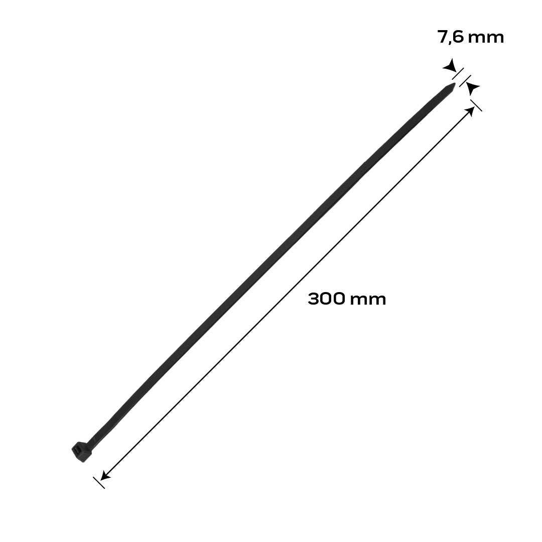 EXTRÉMNE zipsy 7,6 × 300 mm, čierne, 50 ks. od NEO TOOLS nájdeš na naravis.sk