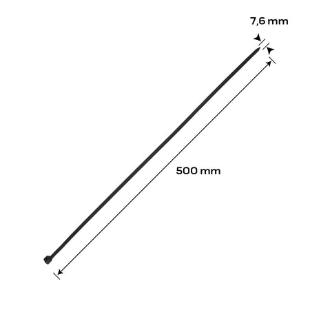 Káblové pásky EXTREME 7,6 × 500 mm, čierne, 50 ks. od NEO TOOLS nájdeš na naravis.sk
