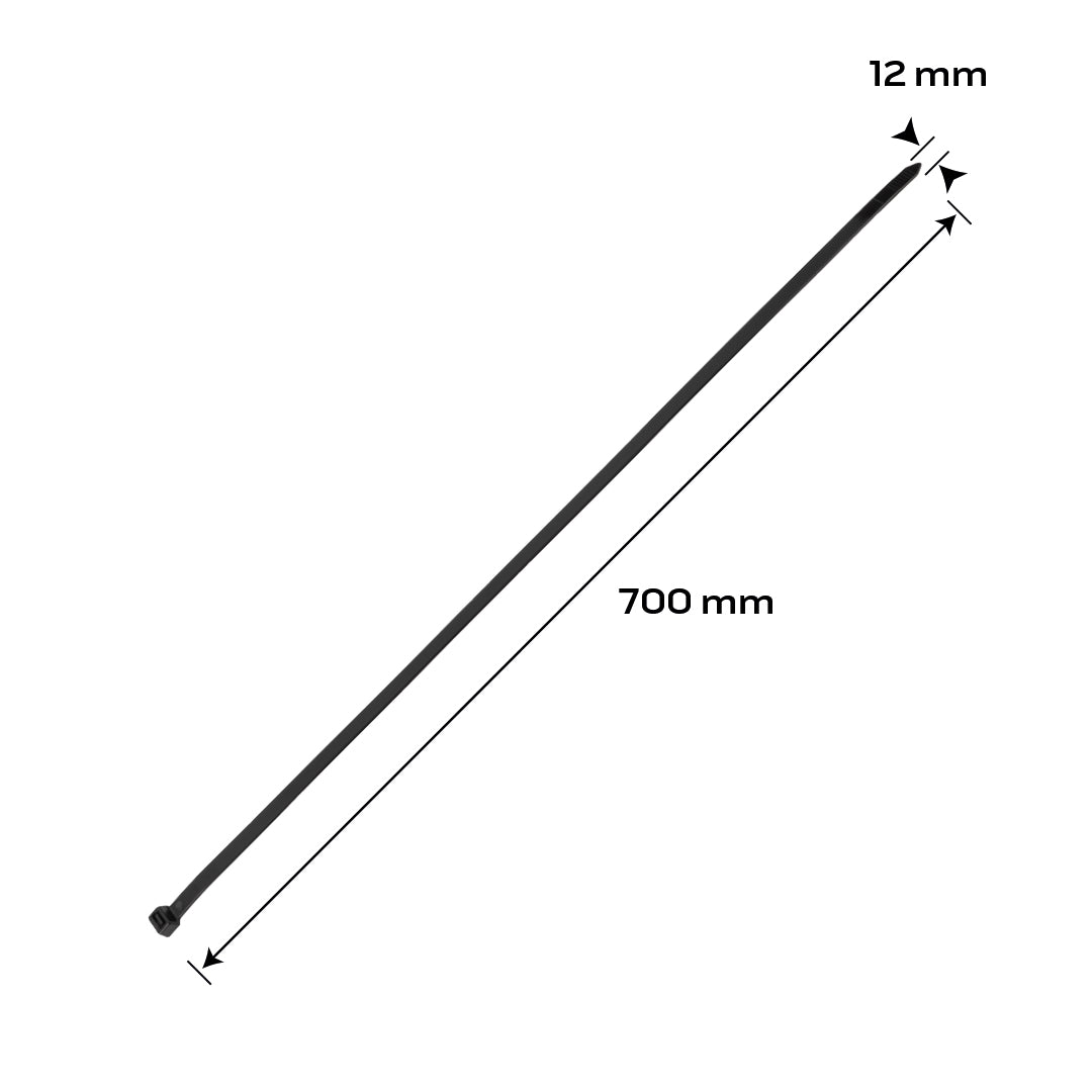 EXTREME klipy 12,0 × 700 mm, čierne, 50 ks. od NEO TOOLS nájdeš na naravis.sk