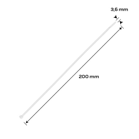 Káblové pásky EXTREME 3,6 × 200 mm, biele, 100 ks. od NEO TOOLS nájdeš na naravis.sk
