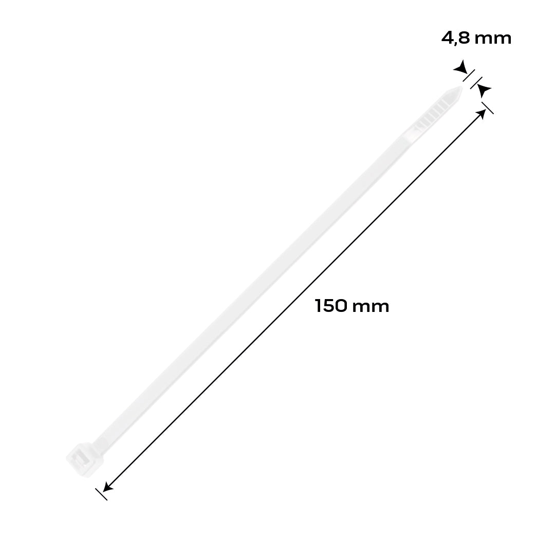 Káblové pásky EXTREME 4,8 × 150 mm, biele, 100 ks. od NEO TOOLS nájdeš na naravis.sk