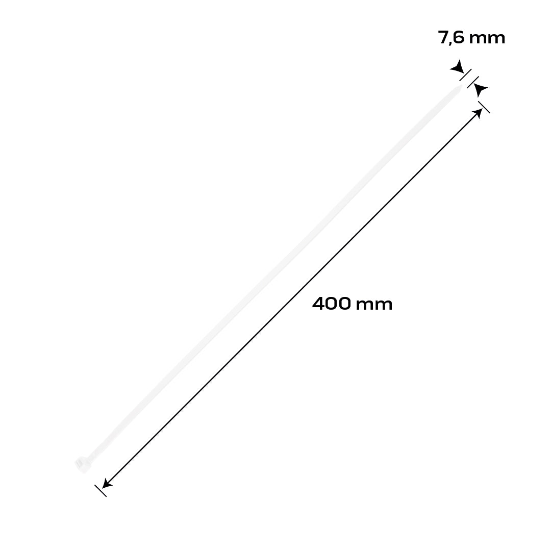 EXTREME klipy 7,6 × 400 mm, biele, 50 ks. od NEO TOOLS nájdeš na naravis.sk