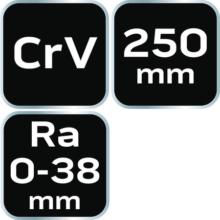Kliešte na rúry 250 mm, rozsah 0-38 mm od NEO TOOLS nájdeš na naravis.sk