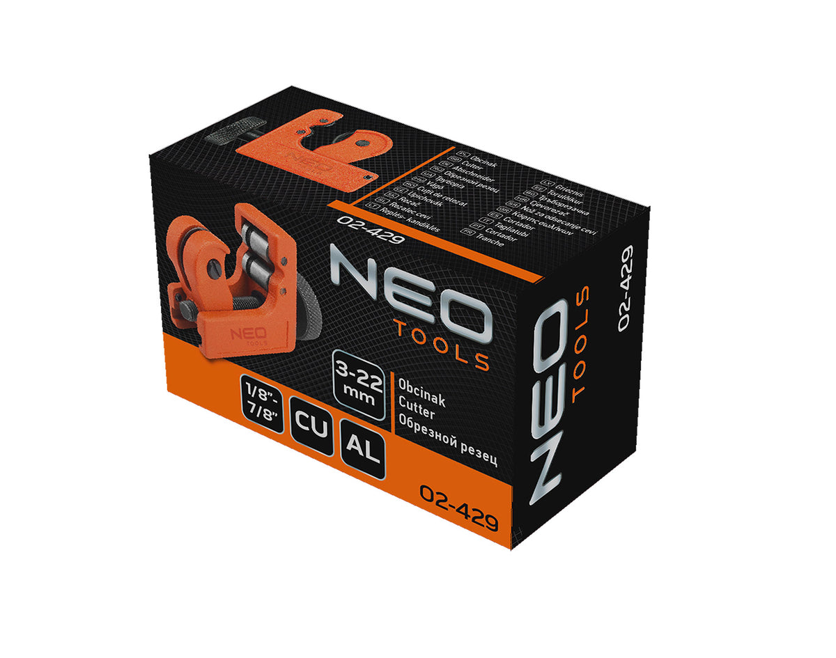 Rezák na medené a hliníkové rúry 3-22 mm od NEO TOOLS nájdeš na naravis.sk