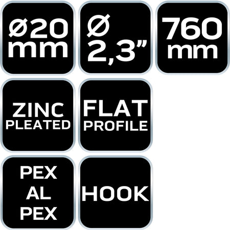 Pružina na ohýbanie rúr PEX 20 x 760 mm od NEO TOOLS nájdeš na naravis.sk