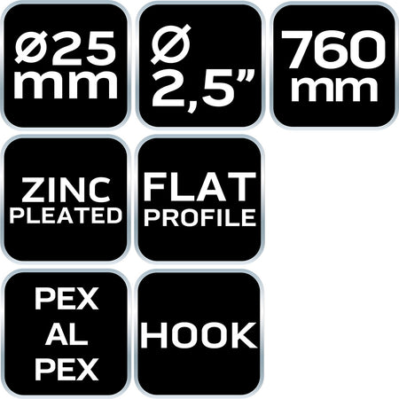 Pružina na ohýbanie rúr PEX 25 x 760 mm od NEO TOOLS nájdeš na naravis.sk