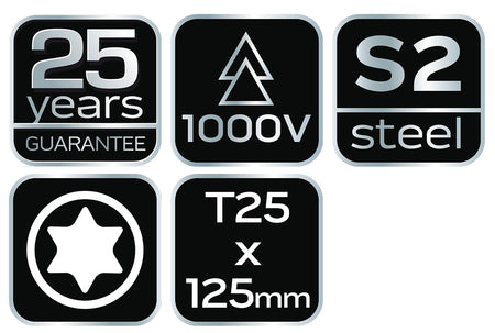 Skrutkovač Torx 1000V, T25 x 125 mm od NEO TOOLS nájdeš na naravis.sk