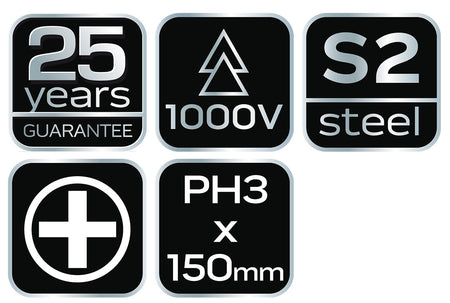Krížový skrutkovač 1000V, PH3 x 150 mm od NEO TOOLS nájdeš na naravis.sk