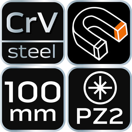 Skrutkovač krížový PZ0 x 100 mm od NEO TOOLS nájdeš na naravis.sk