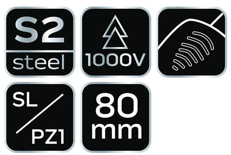 Skrutkovač plus-mínus 1000 V, SL/PZ1 x 80 mm od NEO TOOLS nájdeš na naravis.sk