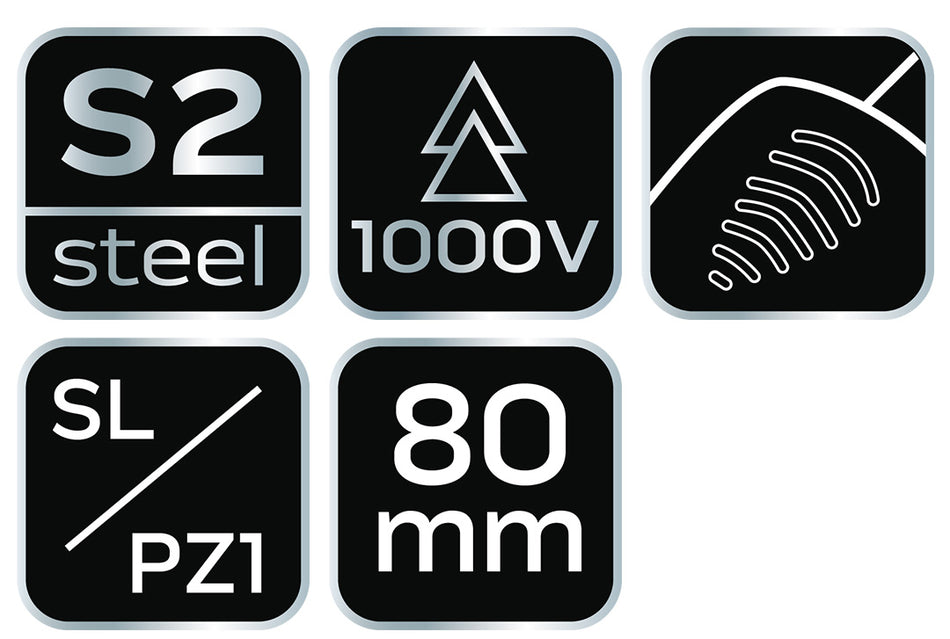 Skrutkovač plus-mínus 1000 V, SL/PZ1 x 80 mm od NEO TOOLS nájdeš na naravis.sk