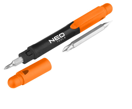 Mini skrutkovač 4 v 1, bity: SL3, SL4, PH0, PH1 od NEO TOOLS nájdeš na naravis.sk