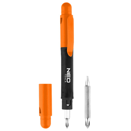 Mini skrutkovač 4 v 1, bity: SL3, SL4, PH0, PH1 od NEO TOOLS nájdeš na naravis.sk