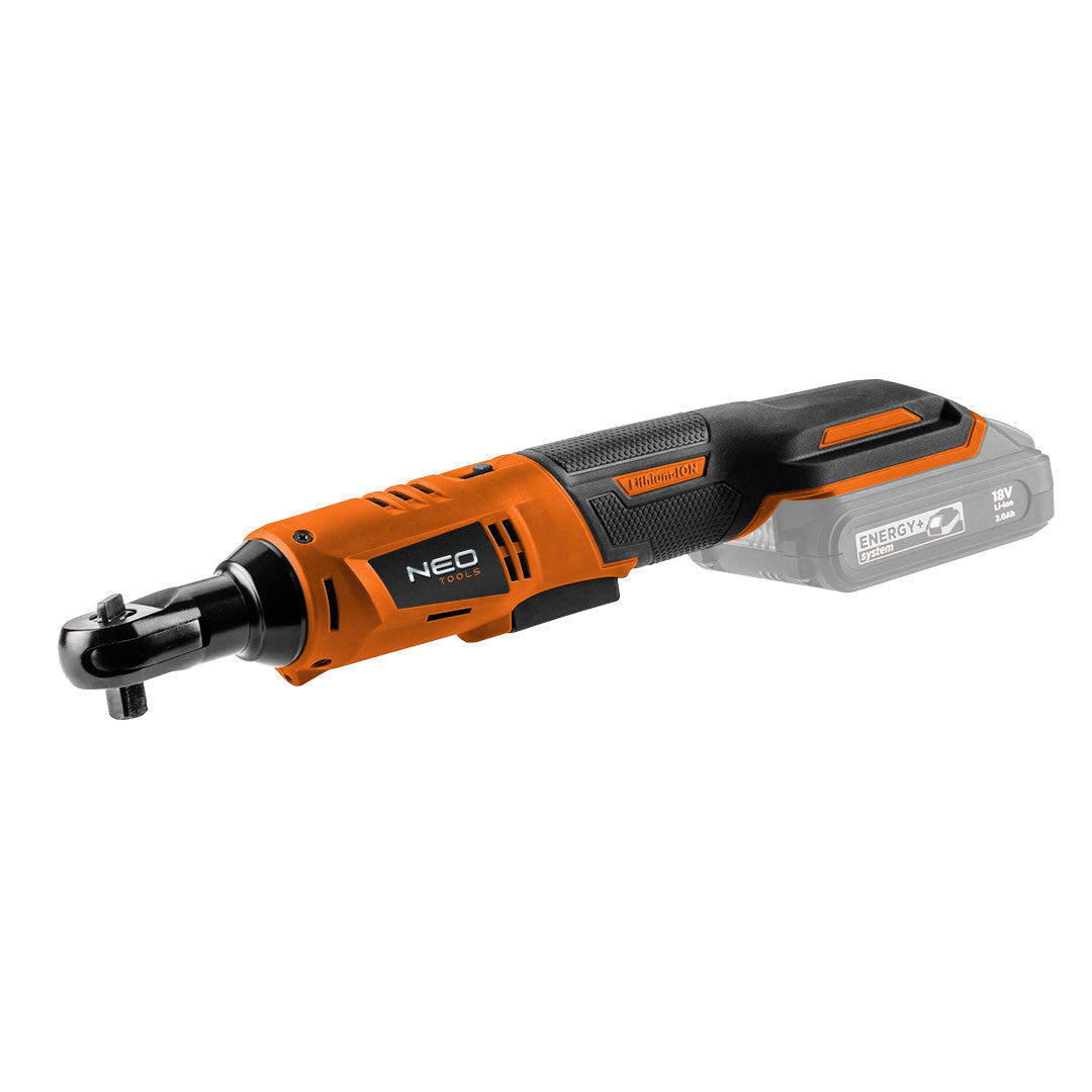 Energy+ 18V, Li-lon, 3/8" akumulátorová račňa, 1/2" adaptér bez batérie od NEO TOOLS nájdeš na naravis.sk
