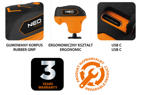 Mini multifunkčné zariadenie/leštička 4V, Li-Ion, USB-C od NEO TOOLS nájdeš na naravis.sk