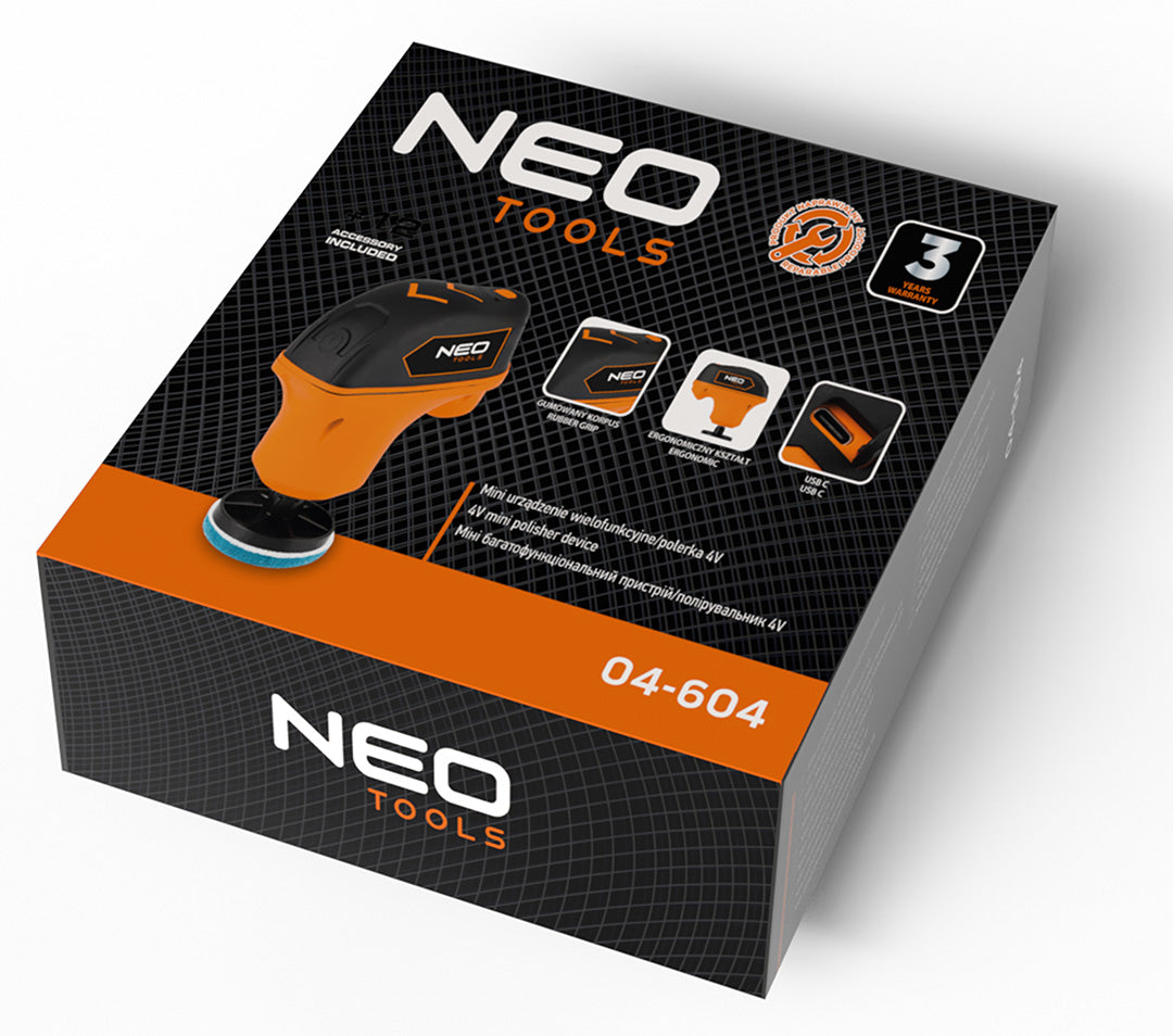 Mini multifunkčné zariadenie/leštička 4V, Li-Ion, USB-C od NEO TOOLS nájdeš na naravis.sk