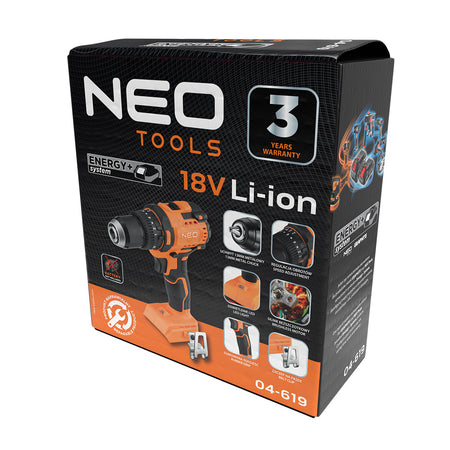 18 V bezkartáčová príklepová vŕtačka/šrotovník, 13 mm skľučovadlo, kompaktný, Energy+, bez akumulátora od NEO TOOLS nájdeš na naravis.sk