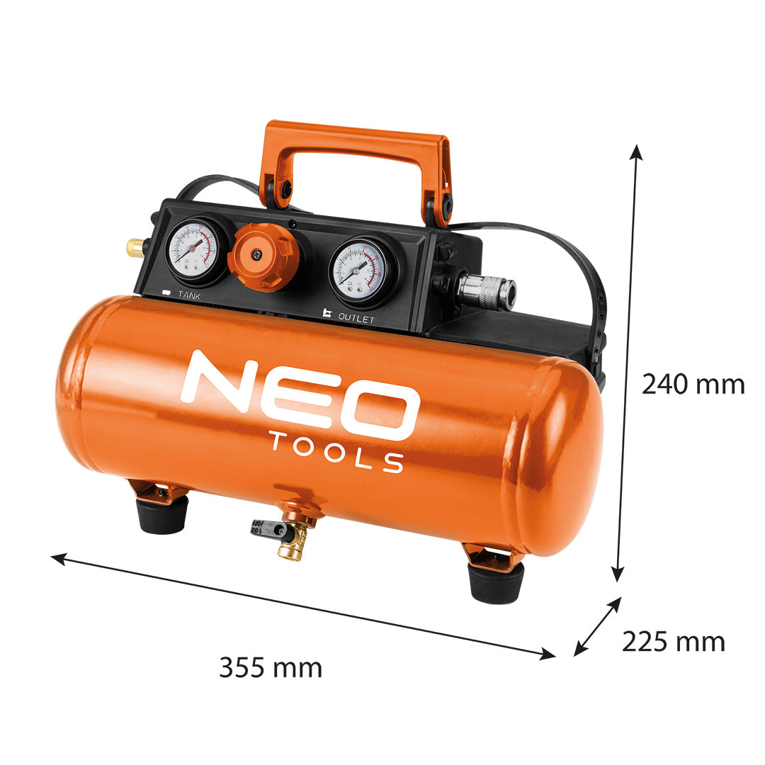 Kompresor 8 bar 3,8 l, bez batérie od NEO TOOLS nájdeš na naravis.sk
