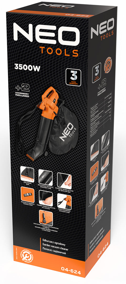 Záhradný vysávač 3500W, 45L kôš od NEO TOOLS nájdeš na naravis.sk