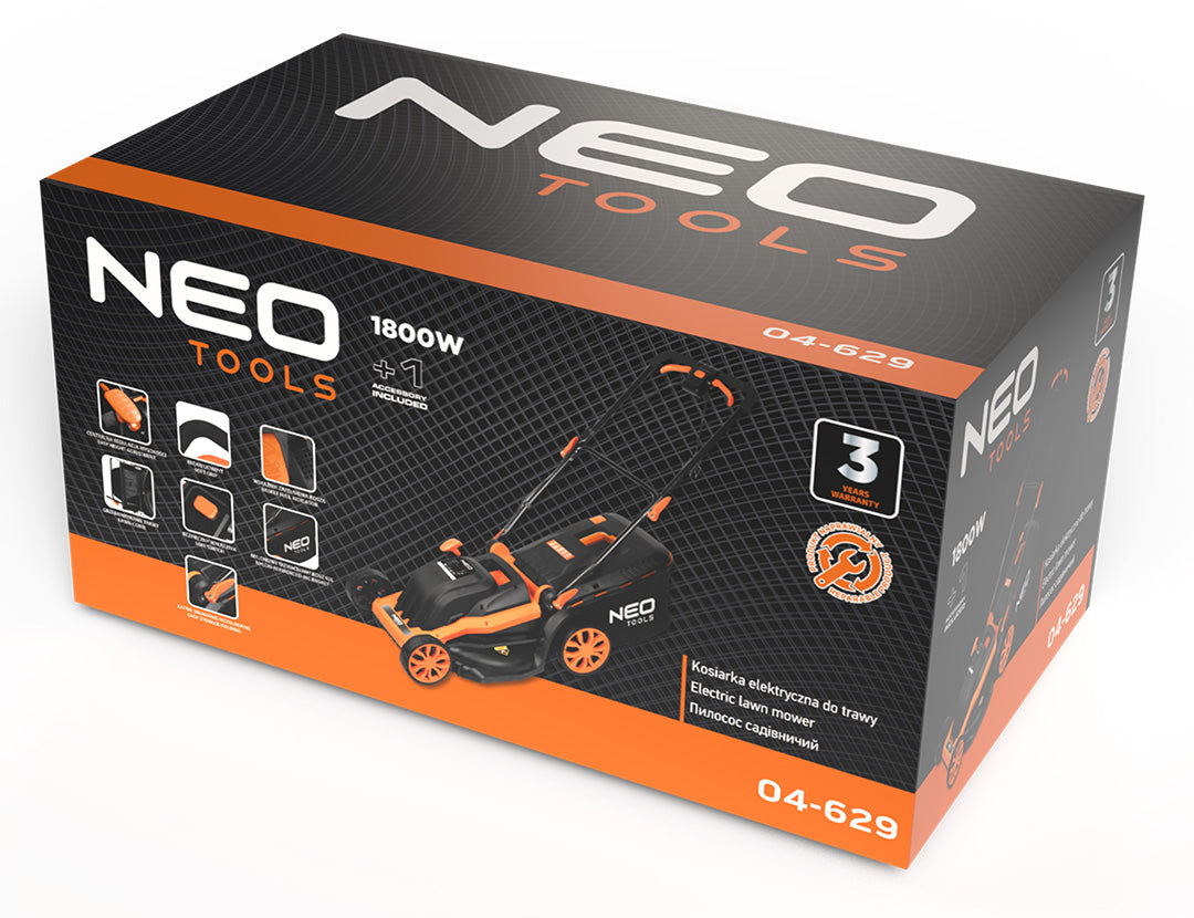 Kosačka 1800W 440mm, 45L kôš od NEO TOOLS nájdeš na naravis.sk