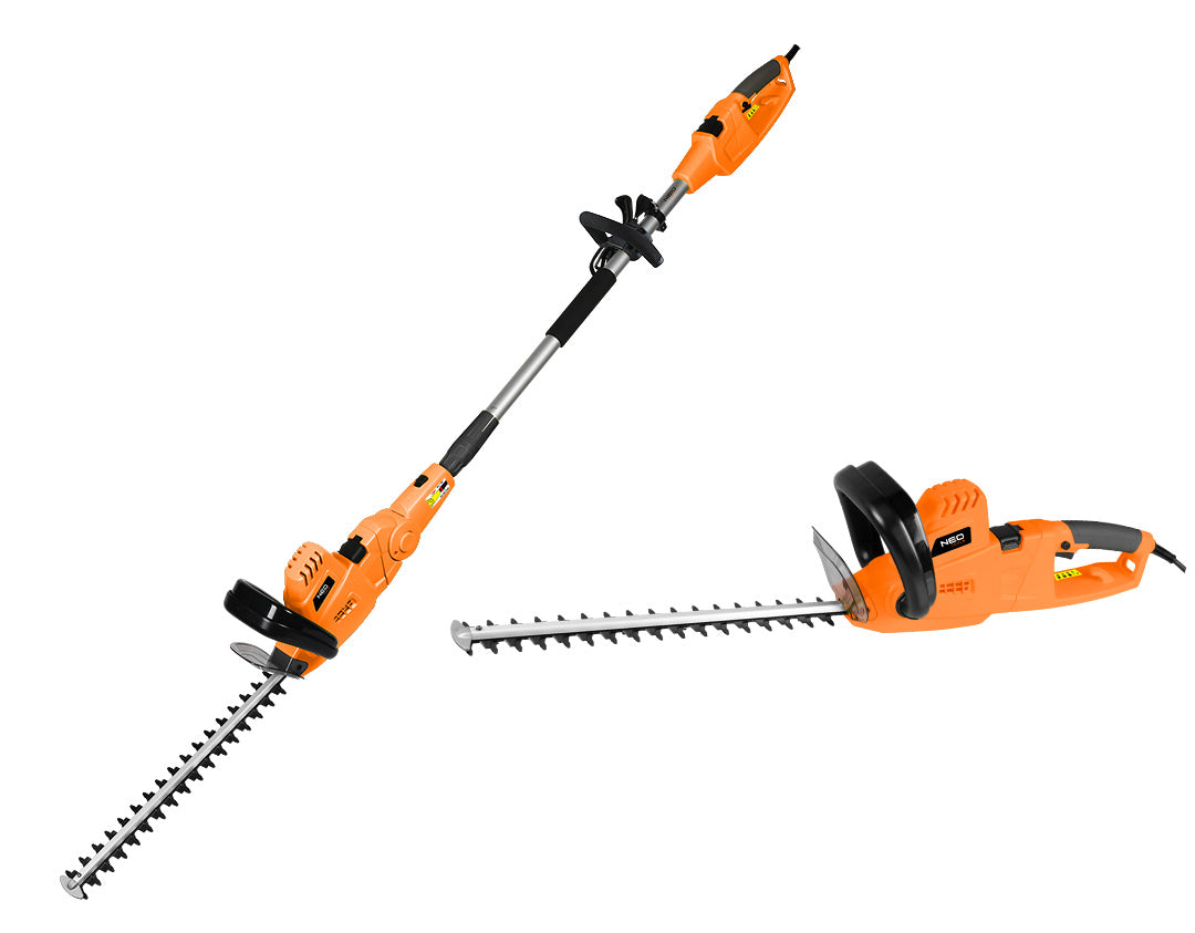 Záhradné náradie 2 v 1 s predlžovacím ramenom: reťazová píla 750 W 250 mm + nožnice na živý plot 550 W 460 mm od NEO TOOLS nájdeš na naravis.sk