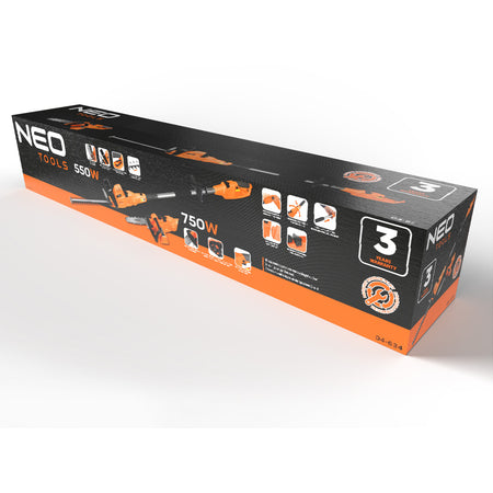 Záhradné náradie 2 v 1 s predlžovacím ramenom: reťazová píla 750 W 250 mm + nožnice na živý plot 550 W 460 mm od NEO TOOLS nájdeš na naravis.sk