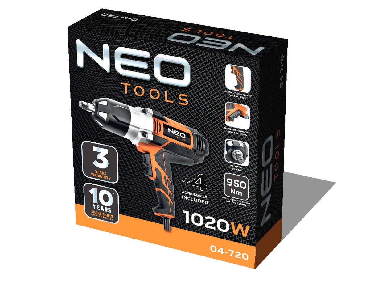 Rázový kľúč 1020W, 950 Nm od NEO TOOLS nájdeš na naravis.sk