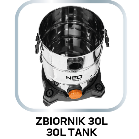 Hoover 1400W, 30l od NEO TOOLS nájdeš na naravis.sk