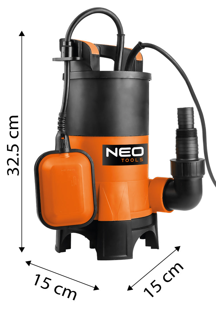 Ponorné čerpadlo na špinavú vodu 400 W, 8000 l/h od NEO TOOLS nájdeš na naravis.sk