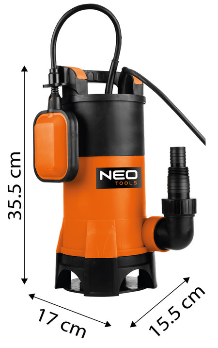 Ponorné čerpadlo na špinavú vodu 900W, 16000l/h od NEO TOOLS nájdeš na naravis.sk