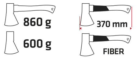 Sekera 860 g, hlava 600 g, porisko zo skleného vlákna od VERTO nájdeš na naravis.sk